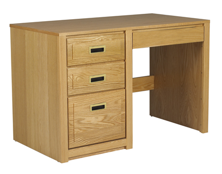 Woodcrest Panel End Pedestal Desk w\/2 Boxes Drawers, 1 File Drawer & Pencil Drawer, 45"W